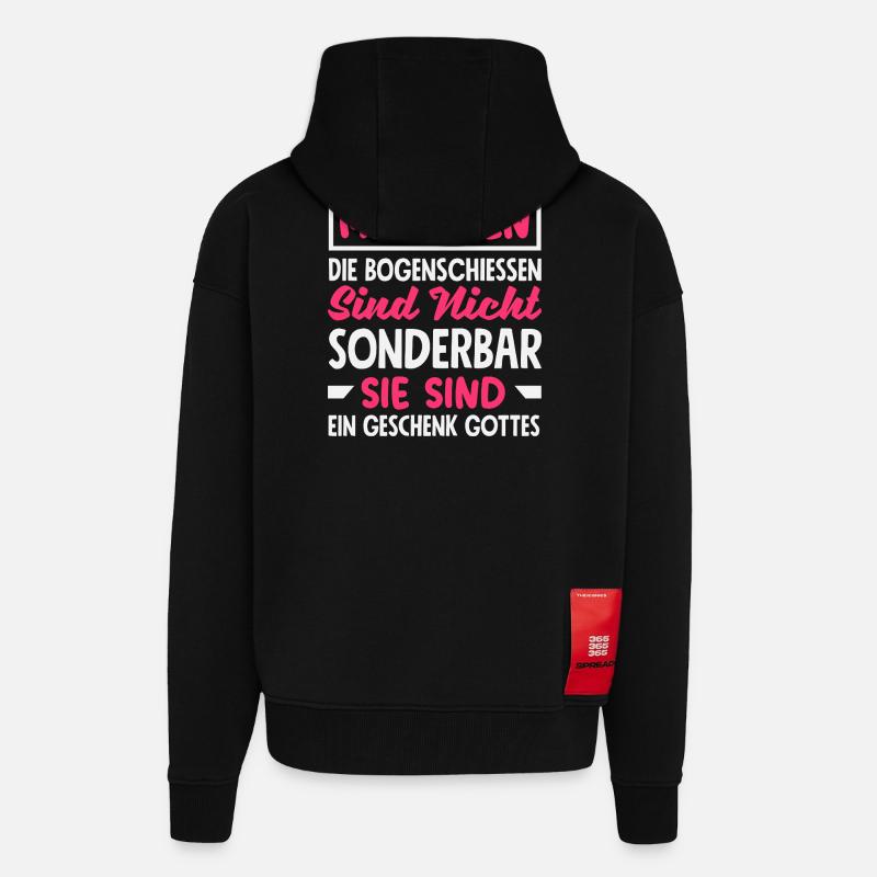 Bogenschießen Bogenschütze Geschenk - Zip Hoodie - made by SPREAD - SOLID BLACK