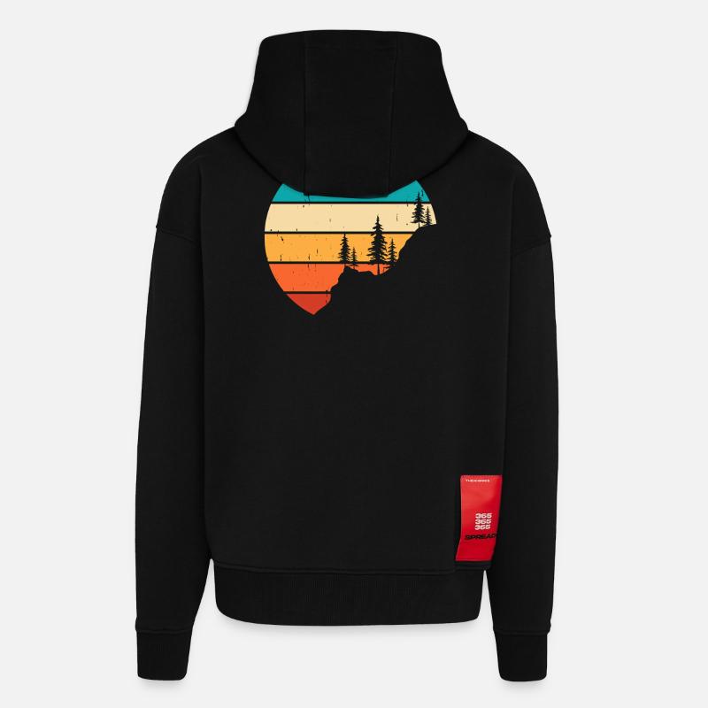Wandern Wanderer Bergsteiger Geschenk - Zip Hoodie - made by SPREAD - SOLID BLACK