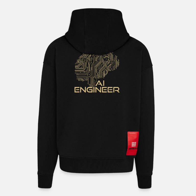 AI Engineer – Artificial Intelligence & Technology - Zip Hoodie - made by SPREAD - SOLID BLACK