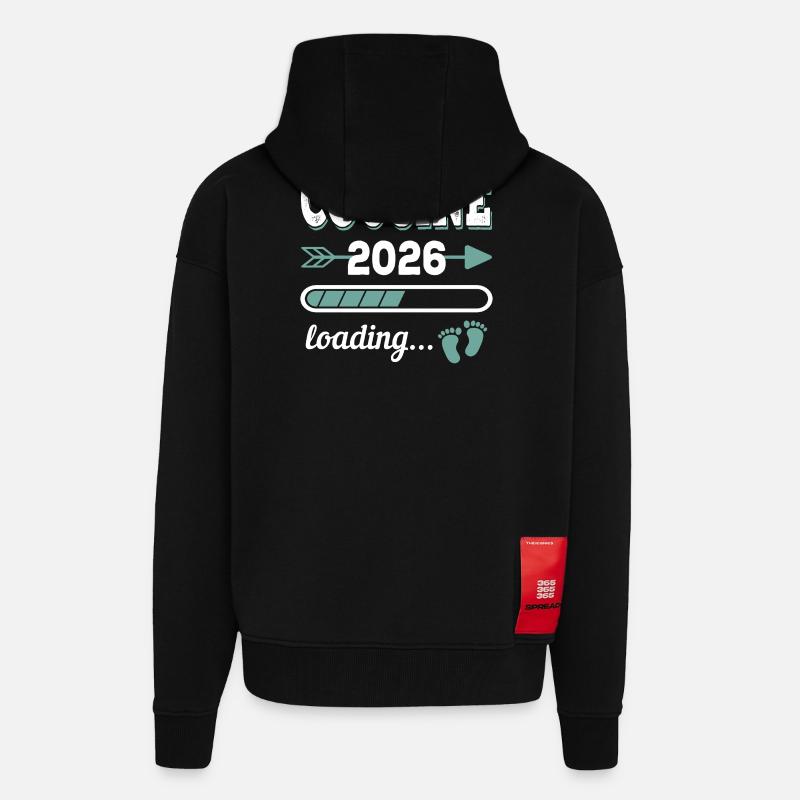 Cousine 2026 Loading Große Cousine - Zip Hoodie - made by SPREAD - SOLID BLACK