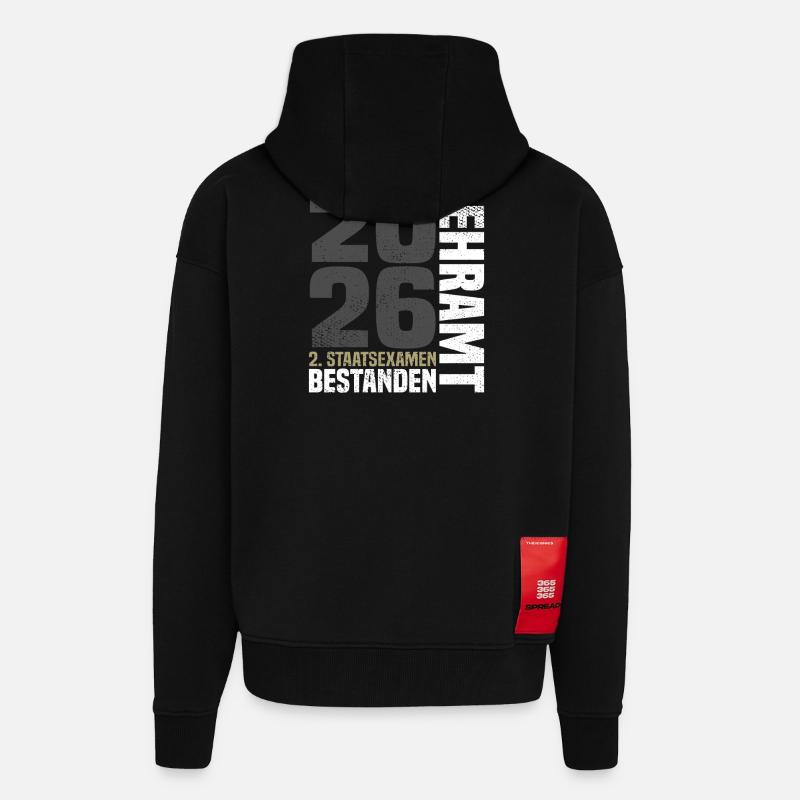 2nd State Examination in Teaching - Zip Hoodie - made by SPREAD - SOLID BLACK