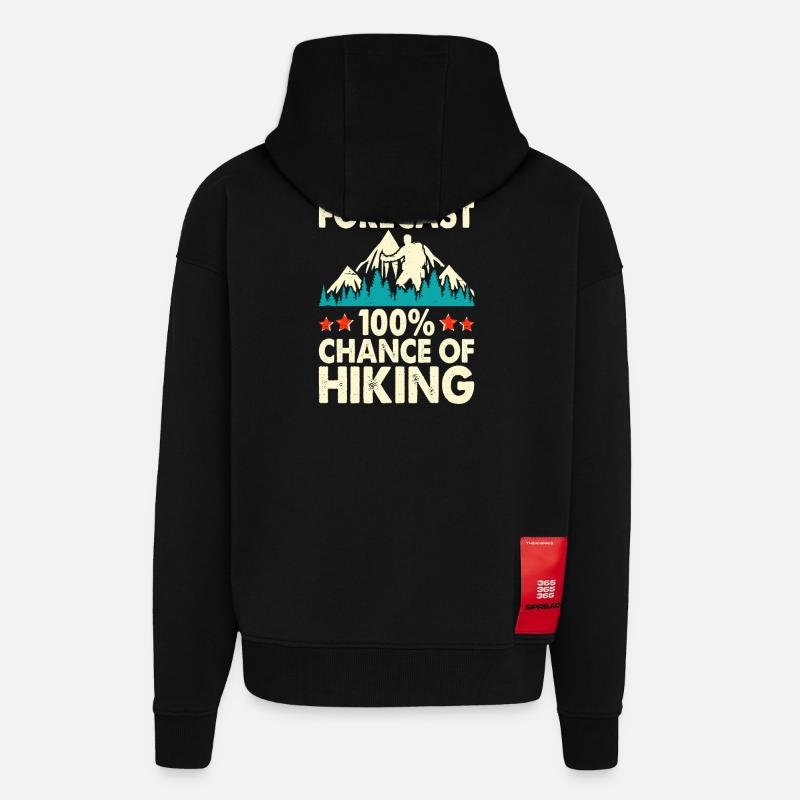 Wandern Wanderer Bergsteiger Geschenk - Zip Hoodie - made by SPREAD - SOLID BLACK