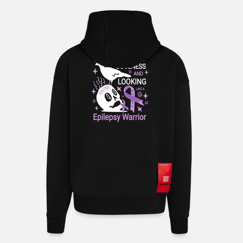 Electronic brain funny Epilepsie Spruch  - Zip Hoodie - made by SPREAD - SOLID BLACK