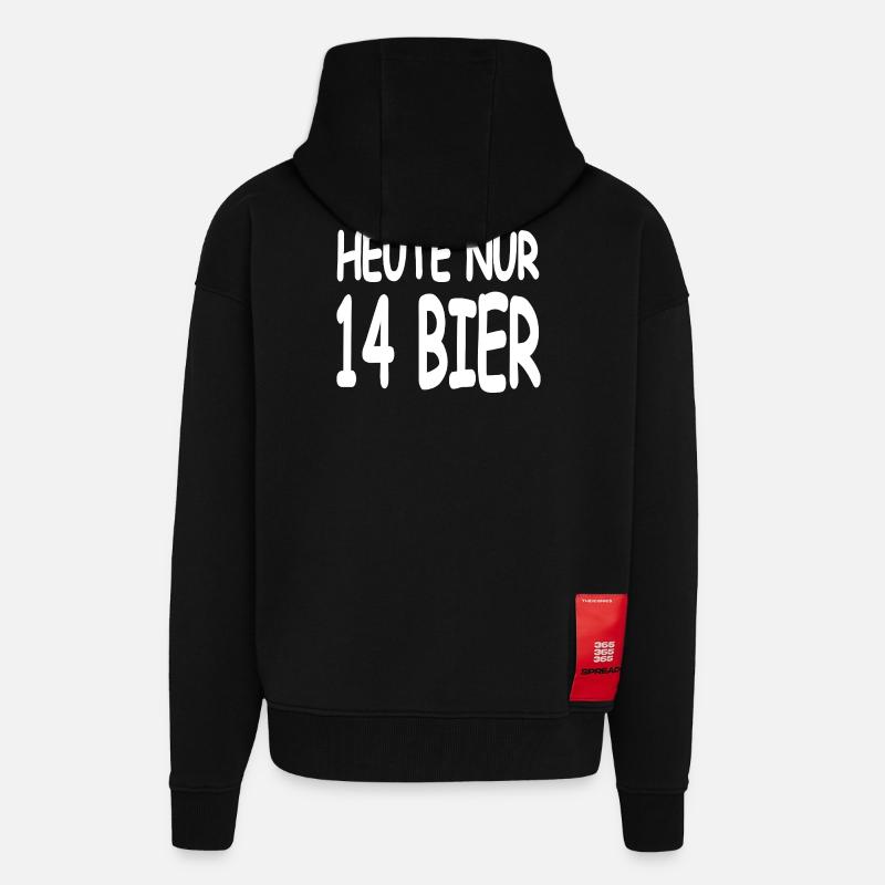 Bier - Zip Hoodie - made by SPREAD - SOLID BLACK