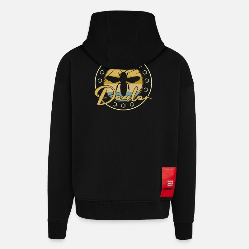 Beekeeper Bee Design for Beekeepers - Zip Hoodie - made by SPREAD - SOLID BLACK