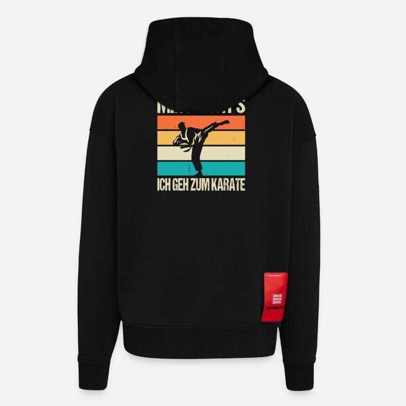 Karate Training Geschenke Karatetraining - Zip Hoodie - made by SPREAD - SOLID BLACK