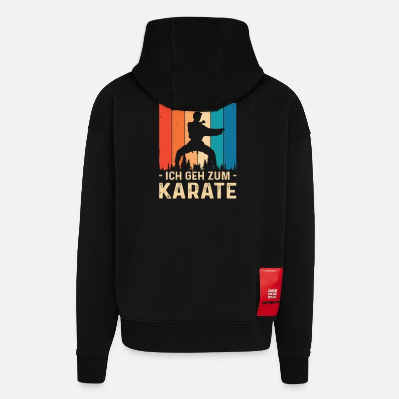 Karate Training Geschenke Karatetraining - Zip Hoodie - made by SPREAD - SOLID BLACK