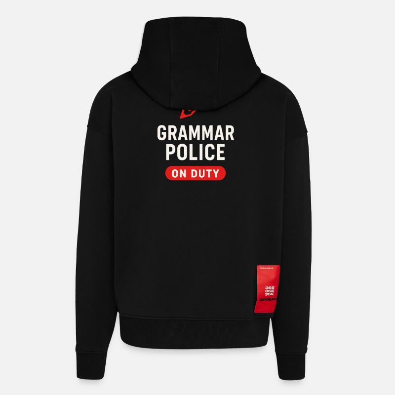 Grammatik Oxford Comma Language Rules - Zip Hoodie - made by SPREAD - SOLID BLACK