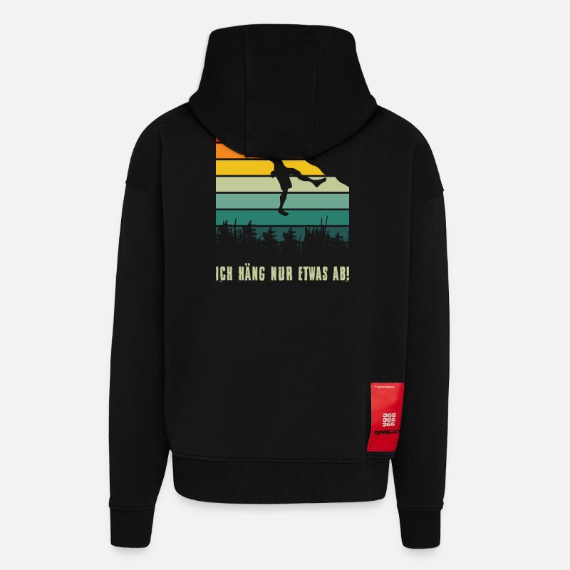 Bouldern Geschenke Klettern Kletterer Boulderer - Zip Hoodie - made by SPREAD - SOLID BLACK