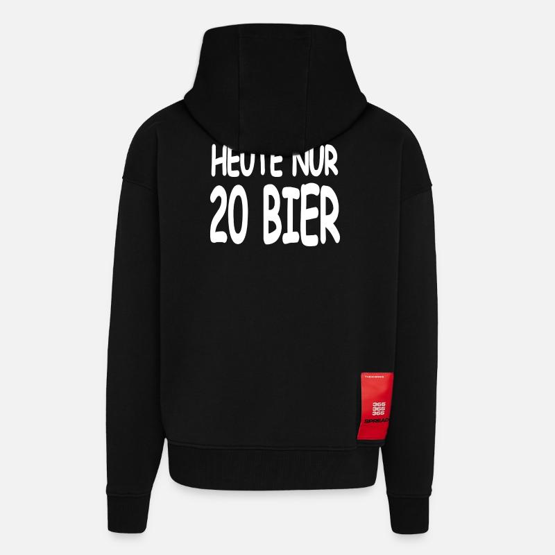 Bier - Zip Hoodie - made by SPREAD - SOLID BLACK