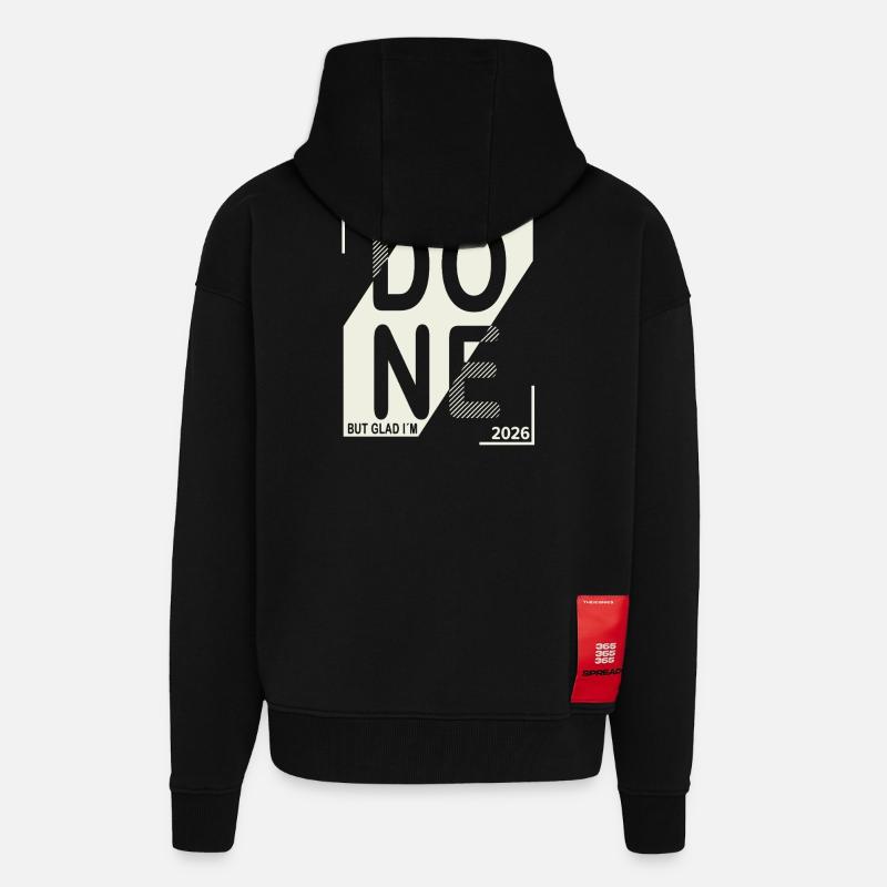 Done 2026 – Training completed design - Zip Hoodie - made by SPREAD - SOLID BLACK