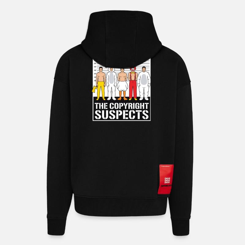 Die Urheberrechtsverdächtigen - Zip Hoodie - made by SPREAD - SOLID BLACK