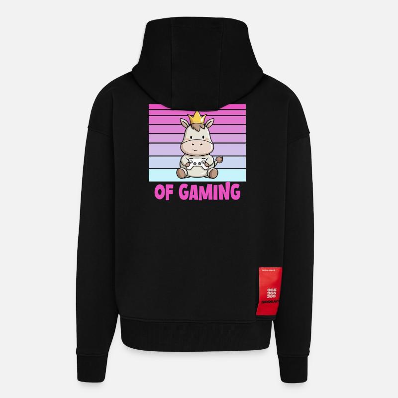 Game Queen Controller - Zip Hoodie - made by SPREAD - SOLID BLACK