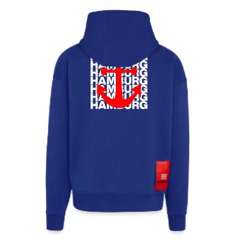 HAMBURG ANKER ROT, HAFEN, MOIN, HH, NORDDEUTSCH - Zip Hoodie - made by SPREAD - Iconic Blue - Hinten