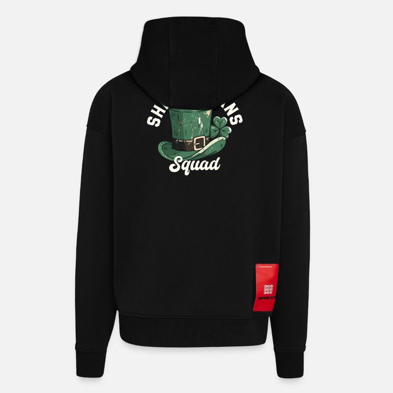 Shenanigans Squad Leprechaun-Hut - Zip Hoodie - made by SPREAD - SOLID BLACK
