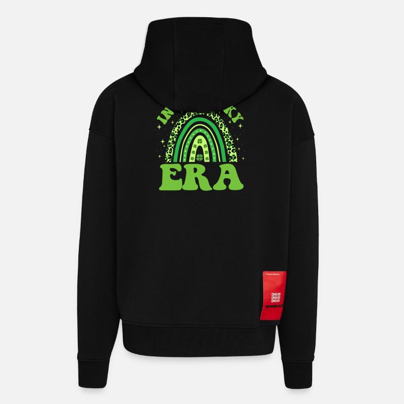 À mon époque chanceuse, Saint-Patrick - Veste à capuche bio épaisse oversize fabriqué en UE - SOLID BLACK