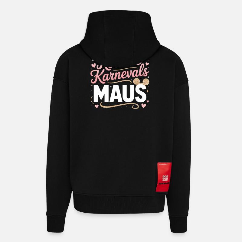Kölsche Karnevalsmaus Karneval Köln Kölner Maus - Zip Hoodie - made by SPREAD - SOLID BLACK