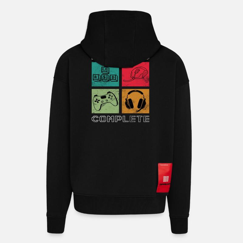 Level 6 freigeschaltet - Zip Hoodie - made by SPREAD - SOLID BLACK