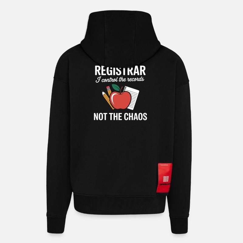 Schulsekretärin Front Office Schule Geschenk - Zip Hoodie - made by SPREAD - SOLID BLACK