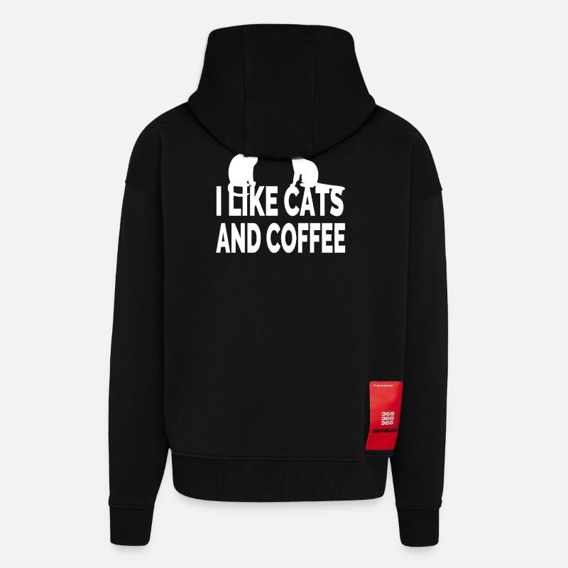 Katzen - Zip Hoodie - made by SPREAD - SOLID BLACK