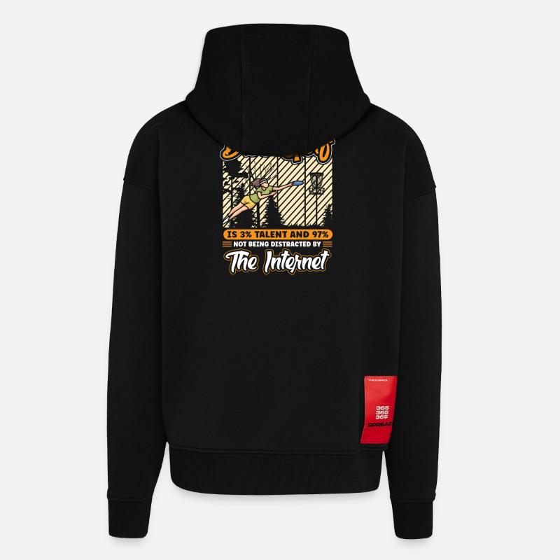 Disc Golf Geschenke Discgolf - Zip Hoodie - made by SPREAD - SOLID BLACK