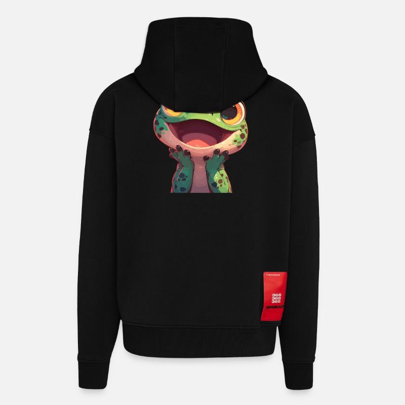Eidechsen Eidechse - Zip Hoodie - made by SPREAD - SOLID BLACK