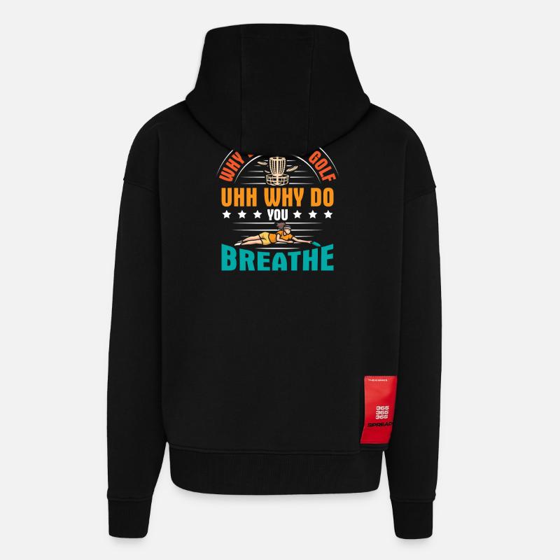 Disc Golf Geschenke Discgolf - Zip Hoodie - made by SPREAD - SOLID BLACK