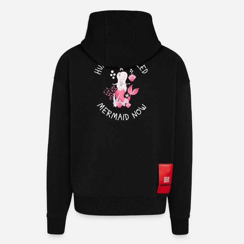 Humaning Failed – Mermaid Now Spruch - Zip Hoodie - made by SPREAD - SOLID BLACK