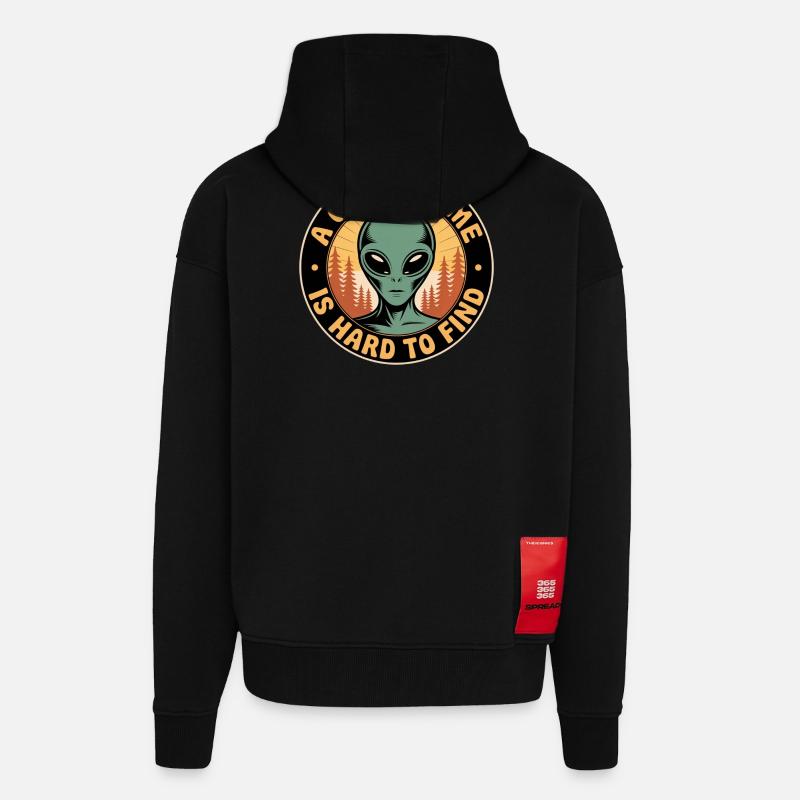 A Guy Like Me Alien - Zip Hoodie - made by SPREAD - SOLID BLACK
