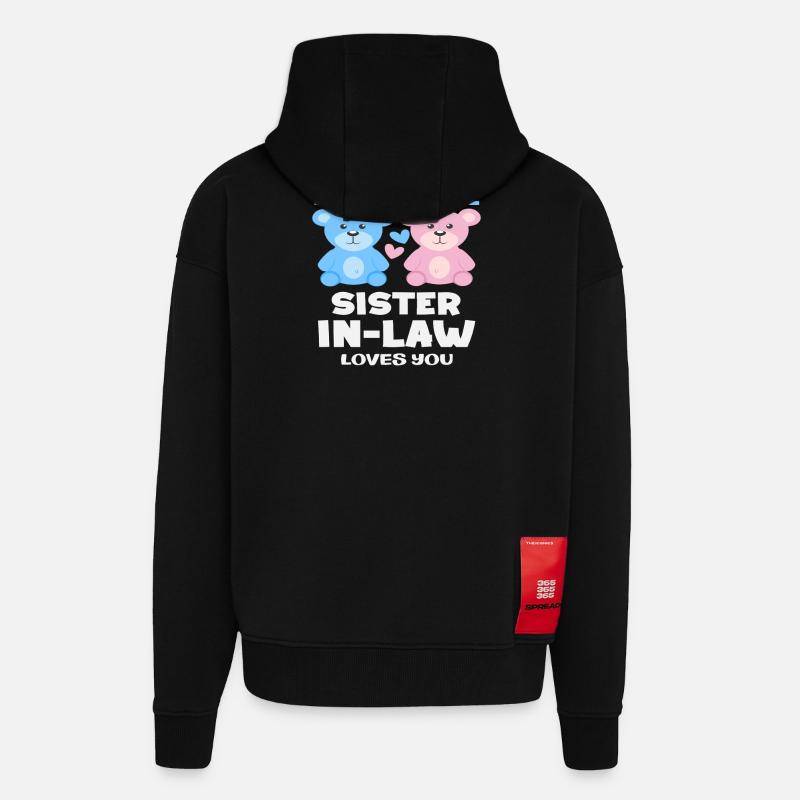 Pink Oder Blau Stiefschwester Liebt Dich - Zip Hoodie - made by SPREAD - SOLID BLACK