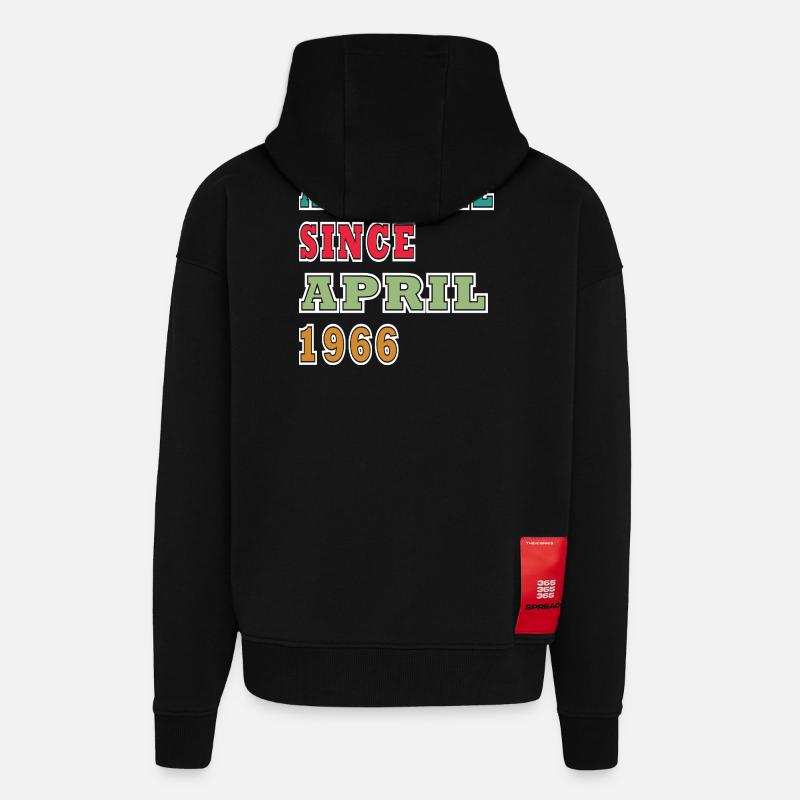 Erstaunlich seit April 1966 - Zip Hoodie - made by SPREAD - SOLID BLACK