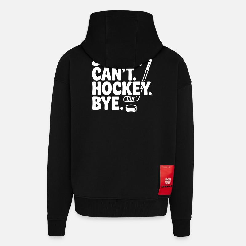 Sorry. Can't. Hockey. Bye. - Zip Hoodie - made by SPREAD - SOLID BLACK