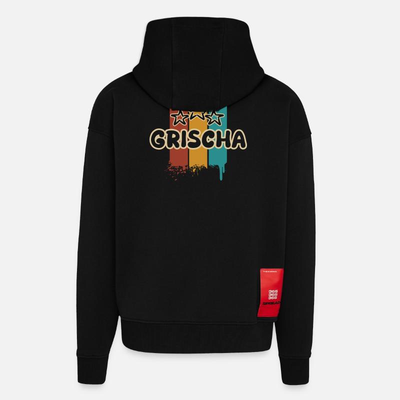 Geschenkidee Grischa - Zip Hoodie - made by SPREAD - SOLID BLACK
