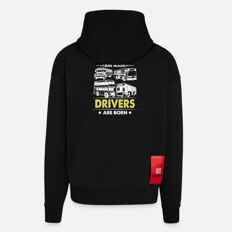Busfahrer Schulbusfahrer Doppeldecker-Buspub - Zip Hoodie - made by SPREAD - SOLID BLACK