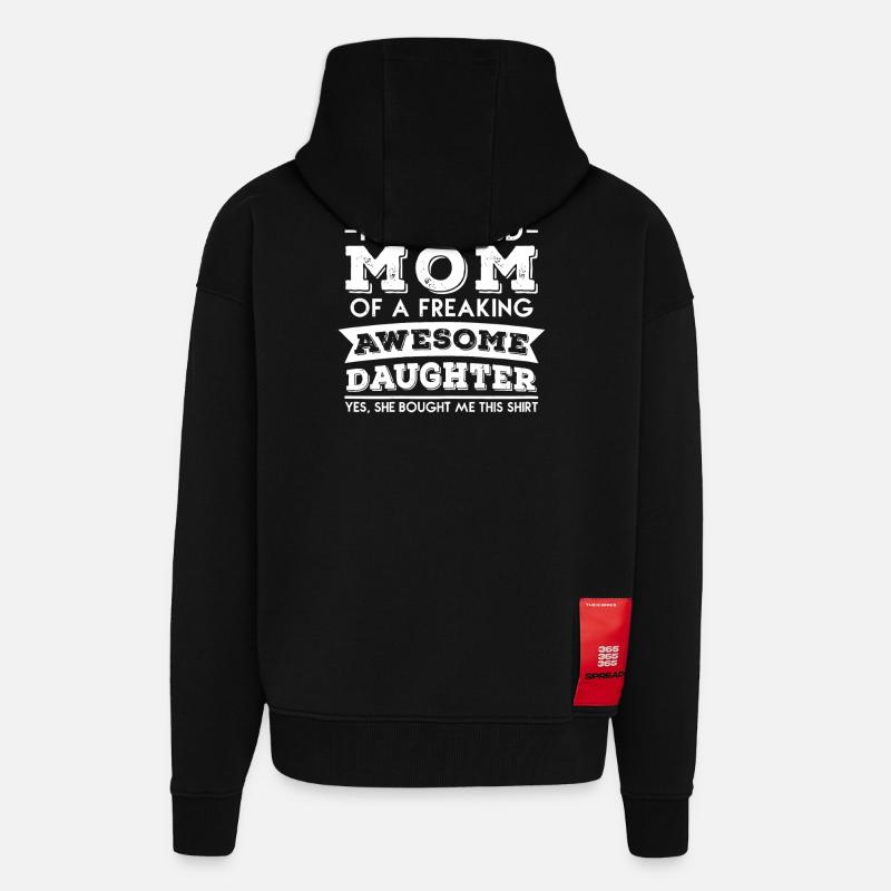 Stolze Mutter einer großartigen Tochter - Zip Hoodie - made by SPREAD - SOLID BLACK