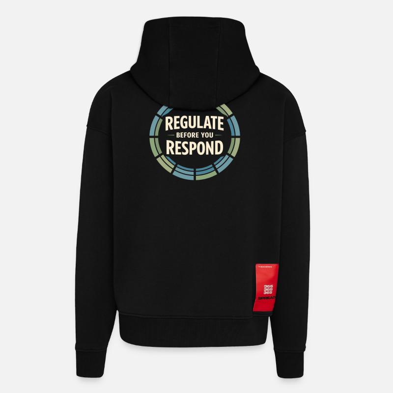 Somatic Healing Somatic Therapy - Zip Hoodie - made by SPREAD - SOLID BLACK