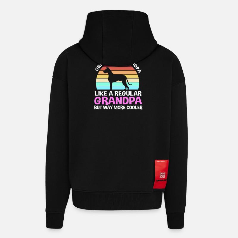 Great Dane - Zip Hoodie - made by SPREAD - SOLID BLACK