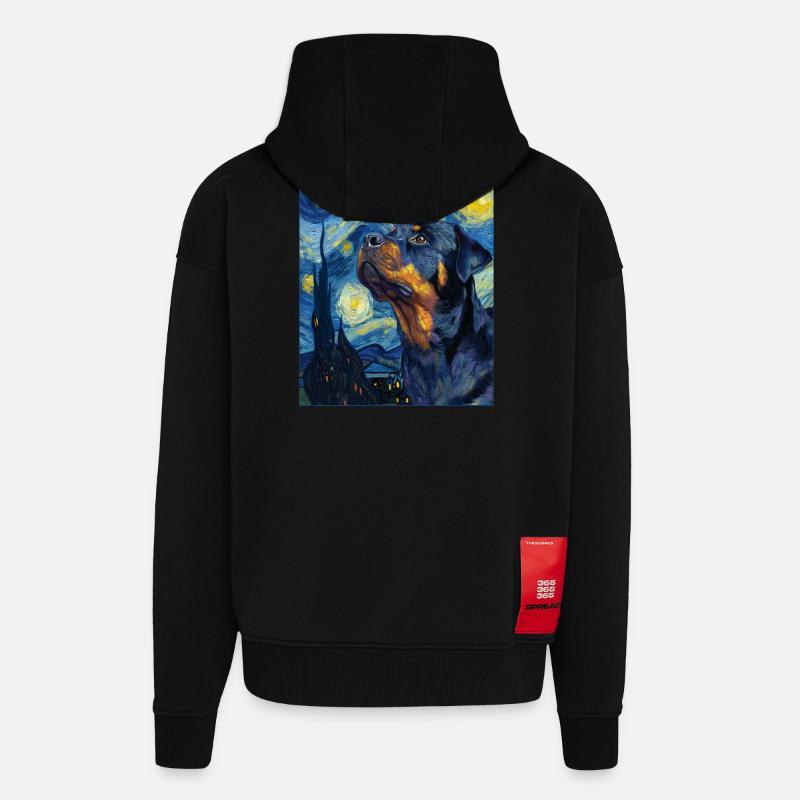 Rottweiler - Zip Hoodie - made by SPREAD - SOLID BLACK