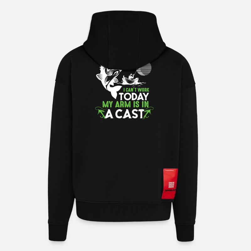 Cast Arm Shark Graphic Tee - Zip Hoodie - made by SPREAD - SOLID BLACK