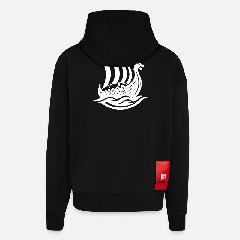 Wikingerboot - Zip Hoodie - made by SPREAD - SOLID BLACK