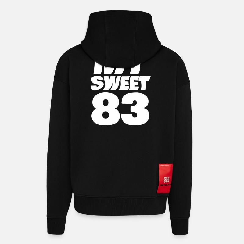 83 - Zip Hoodie - made by SPREAD - SOLID BLACK