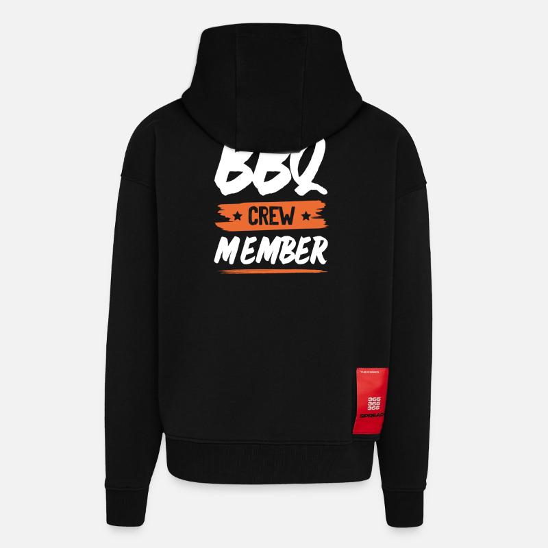 Bbq Crew - Zip Hoodie - made by SPREAD - SOLID BLACK