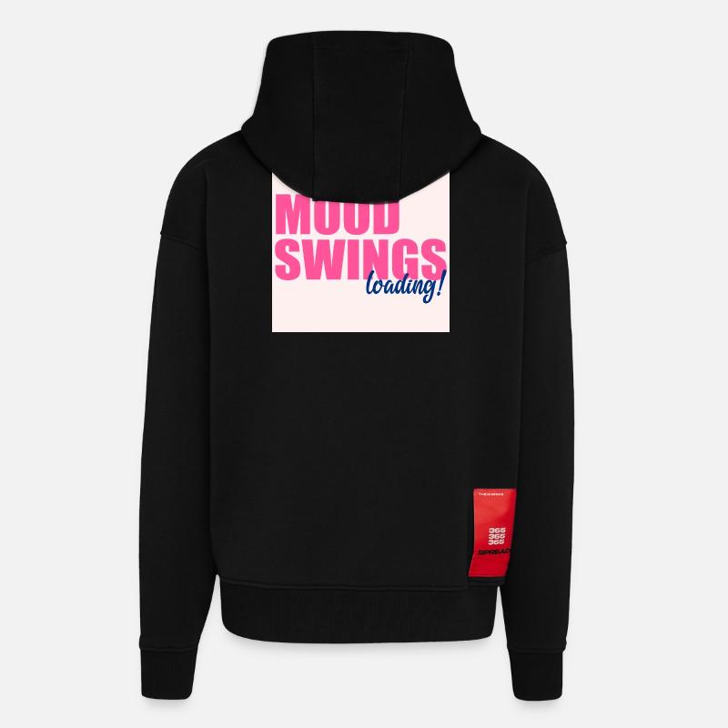 Mood Swings Loading - Zip Hoodie - made by SPREAD - SOLID BLACK