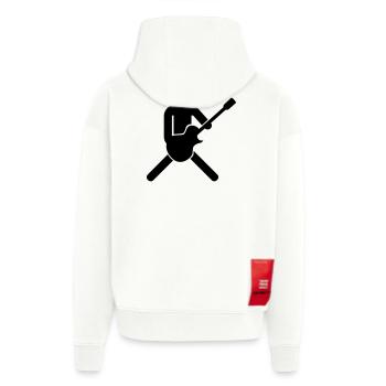 guitariste, bassiste - Veste à capuche bio épaisse oversize fabriqué en UE - SOLID BLACK - Dos