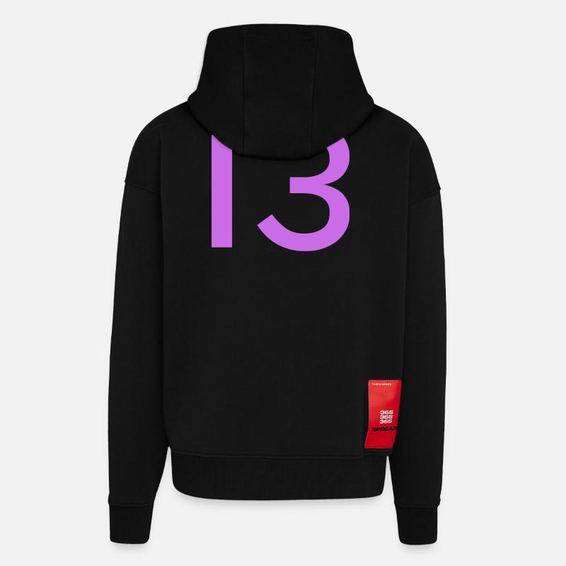 13 - Veste à capuche bio épaisse oversize fabriqué en UE - SOLID BLACK