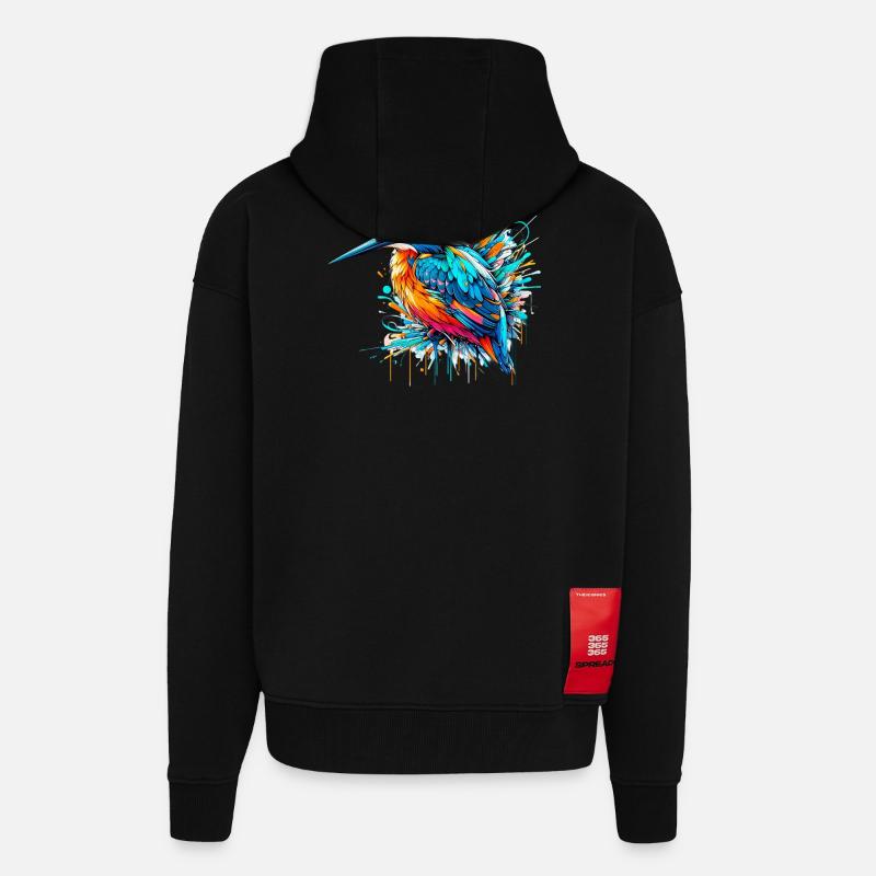 Eisvogel - Zip Hoodie - made by SPREAD - SOLID BLACK