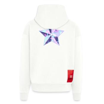 Pastellstern Neon Skyline - Zip Hoodie - made by SPREAD - SOLID BLACK - Hinten