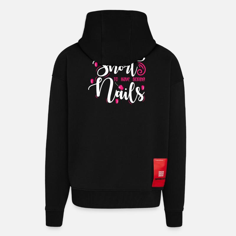 Nageldesigner Nageldesignerin Kosmetik Nagelstudio - Zip Hoodie - made by SPREAD - SOLID BLACK