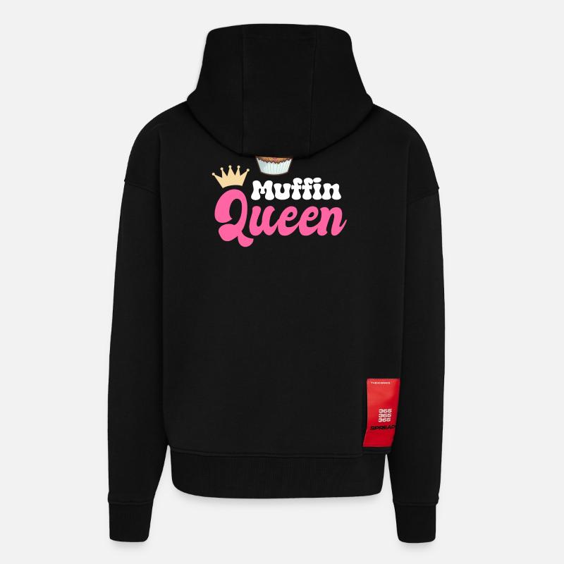 Muffin Backen Bäckerin - Zip Hoodie - made by SPREAD - SOLID BLACK