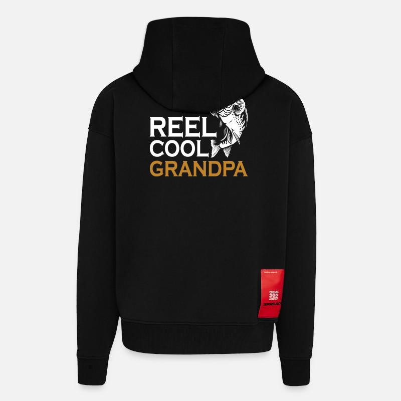 Opa Conquer Angelrolle Cool - Zip Hoodie - made by SPREAD - SOLID BLACK